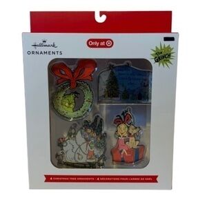 NIB. Hallmark The Grinch Christmas Ornaments Set